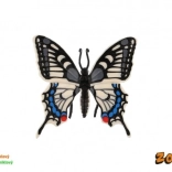 papillon décoratif machaon en plastique 8 cm