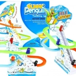 Pingouins sur escalators mobiles avec lumière et mélodies