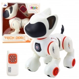 Chien robot interactif avec télécommande – blanc/orange