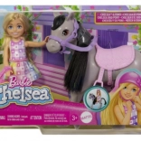 Barbie Chelsea à poney – set de jeu équestre avec casque