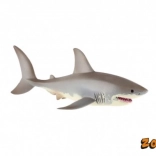 Figurine en plastique de grand requin blanc 17 cm