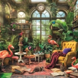 Puzzle Bibliothèque sous Verrière 1000 pièces