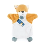 Doudou renard en peluche marionnette