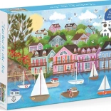 puzzle galison port au bord de la mer joy laforme 1000 pièces