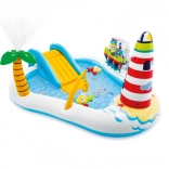 Centre de jeux aquatique gonflable Fishing Fun avec toboggan
