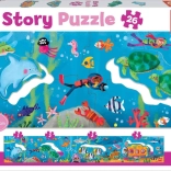 EDUCA Puzzle panoramique pour enfants Monde sous-marin