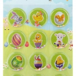 Autocollants de Pâques 3D pailletés – lot de 12 pcs