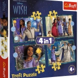 Puzzle 4-en-1 DISNEY Wish – vœux exaucés