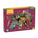 Puzzle safari africain en forme d’éléphant 300 pièces