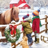Puzzle Poney de Noël 1000 pièces de Eurographics