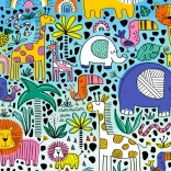 ENJOY puzzle 1000 pièces – doodle safari