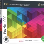 Puzzle TREFL UFT Color Splash dégradé en damier 1000 pièces