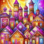 Puzzle Ville violette 1000 pièces