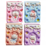 Sac cadeau en papier avec ourson, couleurs pastel 23 × 18 × 10,5 cm