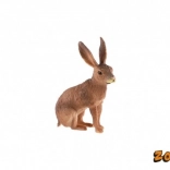 Figurine en plastique de lièvre d'Europe 6 cm