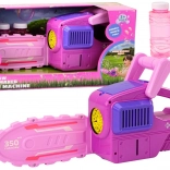 Machine à bulles rose en forme de tronçonneuse