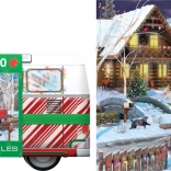 Puzzle EUROGRAPHICS en boîte métallique bus de Noël Volkswagen 550 pièces