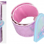 Bracelet cœur avec paillettes 21,5 cm