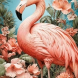 Puzzle Cherry Pazzi Flamant rose 1000 pièces