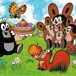 Dino Puzzle Petit Taupe Anniversaire 24 Maxi Pièces