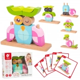 Cubes 3D en bois créatifs Chouette CLASSIC WORLD