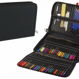 Set du petit artiste – crayons de couleur, crayons graphite et fusains en étui, 95 pièces