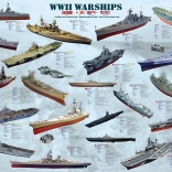 Puzzle EUROGRAPHICS navires de guerre de la Seconde Guerre mondiale 1000 pièces