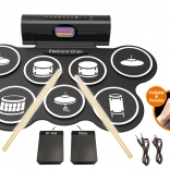 Batterie électronique avec pédales et effets lumineux