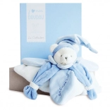 Coffret cadeau Doudou – doudou ours bleu en peluche 24 cm
