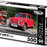 Puzzle Retro Voitures Fiat 600 D (1966) 500 pièces