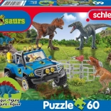 Puzzle SCHMIDT SCHLEICH géants préhistoriques, 60 pièces + figurine