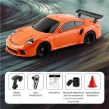 Voiture RC de drift 1:43 orange avec accessoires