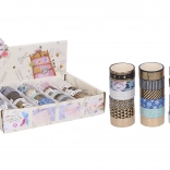 Ruban washi décoratif 1,5 cm × 3 m – motifs variés