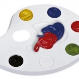 Palette de peinture scolaire en plastique pour 6 couleurs ASTRA