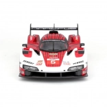 modèle de voiture en métal 1:24 Bburago Porsche 963 blanc/rouge n°5