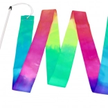 Goki ruban de gymnastique avec baguette arc-en-ciel