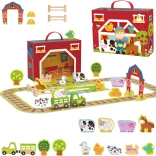 Ferme en bois dans une valise Tooky Toy