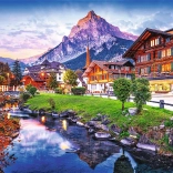 Puzzle 1000 pièces – ville alpine en Suisse PHOTO ODYSSEY TREFL