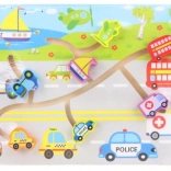 Labyrinthe en bois – moyens de transport