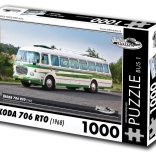 Puzzle RETRO-AUTA : autobus ŠKODA 706 RTO (1968) – 1000 pièces