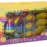 Ensemble de vaisselle en métal jaune 15 pièces