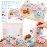 Set en bois pour thé et café avec friandises
