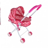 Poussette profonde pour poupées – en tissu, légère et pliable