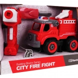 Camion de pompiers démontable avec outils et télécommande