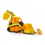 Bulldozer deluxe avec lumières et sons avec figurine – PAT’ PATROUILLE RUBBLE ET SON ÉQUIPE