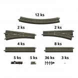 Roco geoLINE ensemble de voies avec ballast et accessoires pour coffrets de départ numériques