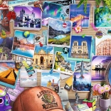 Puzzle TREFL Premium Plus Temps de Thé : Souvenirs de Voyage 500 Pièces