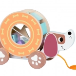 Chiot en bois à tirer – boîte à formes