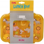 boîte à goûter pour enfants safari 650 ml avec cuillère et fourchette