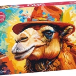 Puzzle CHERRY PAZZI – chameau avec chapeau, 500 pièces